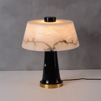 Lampe de table de style français moderne en marbre naturel et fer, luxe léger, pour salon, chambre à coucher, bureau