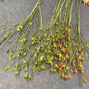 Fleurs artificielles Queyiyi, feuilles de barbe de dragon, 30 cm-100 cm, rouge, vert, jaune, décoration de mariage et de maison - Product Image 1
