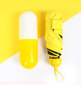 Wsy874 Promotional Portable Outdoor Rain Sun Custom Capsule <b>Pocket</b> Travel Uv Protection Umbrellas With Logo Printing - Product Image 6
