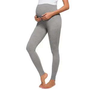 Calça leggings de maternidade para mulheres grávidas, respirável e macia ao ar livre