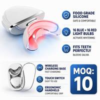 Kit de Blanqueamiento Dental Powsmart IPX7 a Prueba de Agua, Dispositivo de Blanqueamiento con Luz LED Azul, Carga Inalámbrica, Gel PAP Sin Peróxido, Uso Doméstico