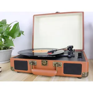휴대용 가방 tocadisco 음악 시스템 블루 치아 스피커 비닐 레코드 플레이어 턴테이블 녹음