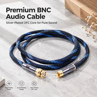 Câble audio BNC XSSH, câble d'interconnexion de signal audio blindé à double cœur OFC plaqué argent pour système audio HiFi