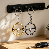 Porte-clés Volant de Course en Alliage de Zinc Noble, Breloque de Sac pour Fan de Course Automobile, Souvenir Automobile, Cadeau