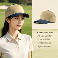 Casquette de baseball unisexe pour homme et femme, couleur contrastée kaki marine, tissu hydrofuge à séchage rapide, coupe confortable, pour activités de plein air