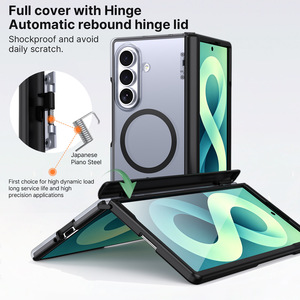 Étui magnétique pliable effet seconde peau pour Samsung Z Fold 8 7, étui tout-en-un avec charnière à ressort en TPU PC, coque de téléphone pliable Z Fold 8 Ultra - Product Image 2