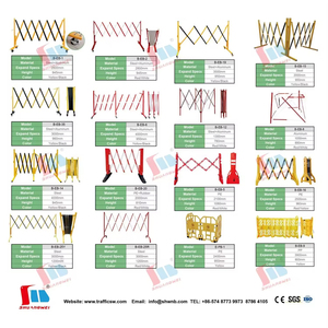 Xây dựng trong nhà kiểm soát đám đông tạm thời di chuyển có thể gập lại giao thông hàng rào cổng kim loại mở rộng an toàn chướng ngại vật với bánh xe - Product Image 4