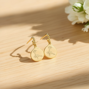 Orecchini a Perno Placcati Oro Segno Zodiacale Scorpione 12mm Acciaio 12 PQT:12 Rif:45808 - Product Image 3