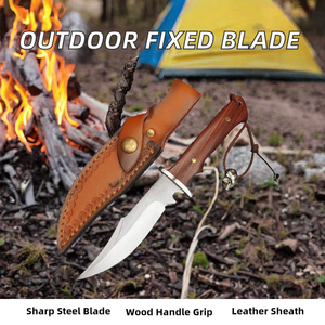 Cuchillo de Hoja Fija de Grado Industrial para Acampar, Cazar, Hacer Senderismo, Pescar y Supervivencia al Aire Libre, con Acero 7Cr14Mov - Product Image 2