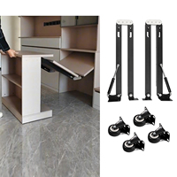 Mécanisme de pliage dissimulé haute capacité et robuste - Support rabattable peu encombrant pour bureaux et tables muraux