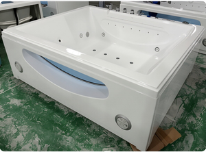 Baignoire de Luxe Pinecone Simple/Double avec Rideau d'Eau et Cascade pour Hôtel et Maison, Style Américain, en Acrylique, Thermostatique, avec Fonction <span class=keywords><strong>Surf</strong></span> - Product Image 4