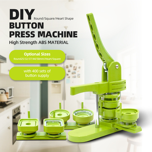 Machine à badges multifonctionnelle 3 en 1, machine à badges magnétiques carrés et ronds, <span class=keywords><strong>kit</strong></span> de fabrication de badges pour la création de badges DIY - Product Image 1