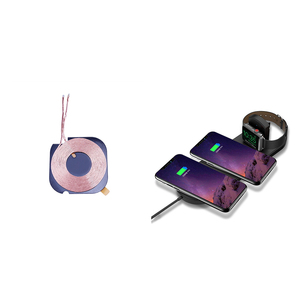 Électro-aimant mutuel personnalisé <span class=keywords><strong>5V</strong></span> 1A Qi récepteur émetteur Induction chargeur sans fil bobine fil de cuivre pour téléphones montres intelligentes - Product Image 1