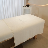 Lot de 2 draps-housses pour table de massage SPA, housse de matelas de thérapie avec trou
