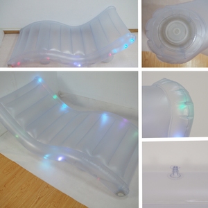 Led Inflatable nước Lounger bãi biển inflatables hồ bơi nổi nệm không khí LED Hồ bơi bơm hơi Float giường với được xây dựng trong gối - Product Image 5