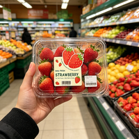 Etiquetas Adhesivas Personalizadas de PVC con Código de Barras para Frutas, Resistentes al Agua y al Calor, para Empaquetado de Fresas