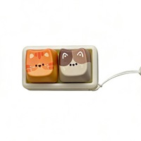 HZGAMER Keycap Chat avec base imprimée en 3D, design anti-stress, compatible avec les testeurs de commutateurs, keycap détachable