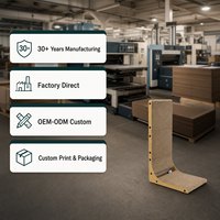 Griffoir pour chat en forme de L en gros, vertical, en bois et carton ondulé avec balle, personnalisé pour chats d'intérieur, directement de l'usine