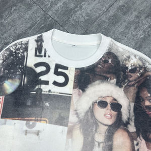 เสื้อยืดแขนยาวพิมพ์ลายกราฟิกแนวสตรีทแวร์เสื้อยืดไหล่ตกเสื้อยืดโอเวอร์ไซส์ - Product Image 4