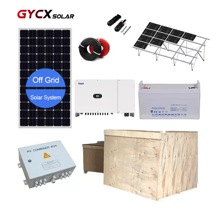 Off-Grid-Solar-PV-Energie system kW 80kWh 60kW 50kWh 40kW 30kW 20kW Industrielle Solaranlage