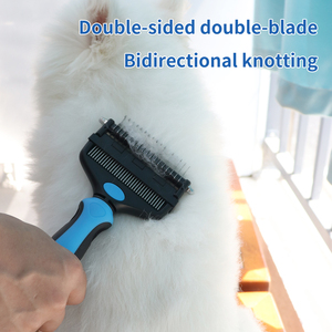 หวีแปรงสแตนเลสสองด้านแบบพับได้อเนกประสงค์ สำหรับสัตว์เลี้ยง ช่วยกำจัดขนพันกันและขนร่วง เป็นมิตรต่อสิ่งแวดล้อม - Product Image 5