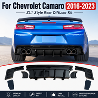 Diffuseur arrière style ZL1 pour Chevrolet Camaro 2016-2023, kit de spoiler de pare-chocs arrière avec double échappement quad.