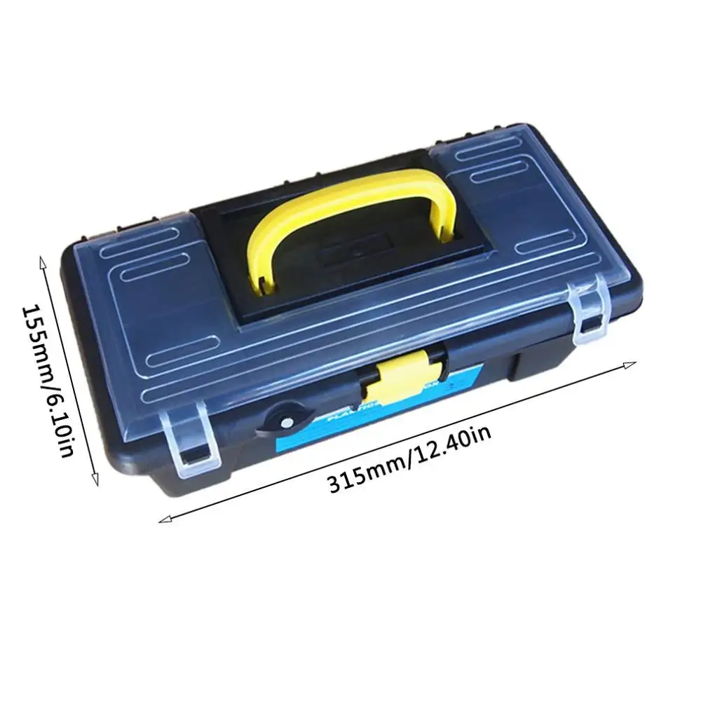 กล่องเครื่องมือพลาสติก12 "ขนาด315*155*115มม.,สำหรับกล่องใส่สว่านไฟฟ้ากล่องใส่อะไหล่ขนาด12นิ้วกล่องใส่เครื่องมือในครัวเรือน