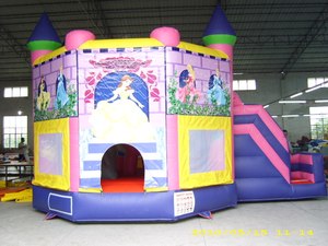 Château plein d'entrain gonflable en PVC de nouvelle conception commerciale pour le jeu extérieur d'enfants prêt avec la glissière combinée et l'expédition de mer de ventilateur - Product Image 3