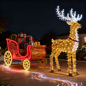 ไฟประดับรูปกวางสำหรับเทศกาล มาตรฐาน IP65 สำหรับตกแต่งสวนคริสต์มาสกลางแจ้งและงานอีเว้นท์ - Product Image 6