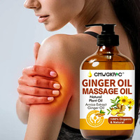 Huile Essentielle de Massage au Gingembre 100% Pure, Biologique et Naturelle, Vente en Gros, Marque Privée, Huile Corporelle pour Hommes, Soin de la Peau Spa, Distillée à la Vapeur