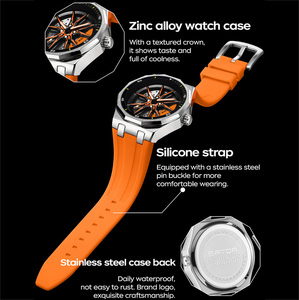 Reloj de Cuarzo Sanda 1169 con Esfera Giratoria de Moda, Reloj de Pulsera Deportivo Casual Luminoso y Versátil a Prueba de Agua - Product Image 3