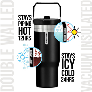 Gobelets d'extérieur en acier inoxydable, tasses isothermes, bouteilles d'eau froide isolées pour voiture, gobelets de 30 oz avec poignée, vente en gros - Product Image 4