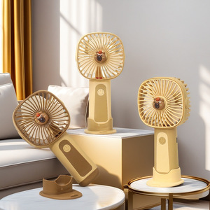Portable Handheld <b>Fan</b> With <b>Stand</b> Rechargeable Battery 5W DC Motor Three Speeds For Desk And Outdoor Use - Product Image 1