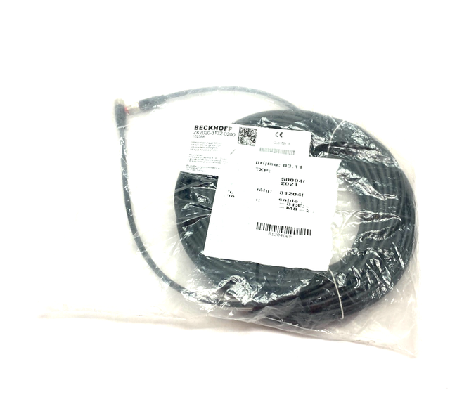 ZK2020313202wbr00 Double Ended Power Cable M8 4Pin 20m Length 102588