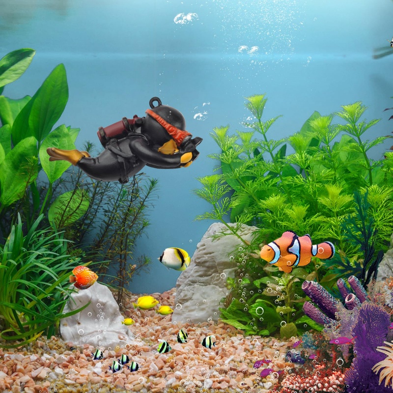 buy fish tank accessories Mechpia 13 Pieces Aquarium Decorations Kit, Decorations Set Small Resin Castle and Rockery Betta Fish Cave Hideout Coral Artificial Plastic Plants Ornament : Pet Supplies This extra SUNGROW Betta Shipwreck Resin Boat
