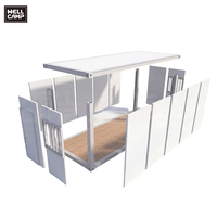 WELLCAMP - Edificio de Oficinas Modular de Instalación en 1 Hora, Oficina Comercial con Muro Cortina de Vidrio, Espacio de Trabajo Prefabricado, Directo de Fábrica