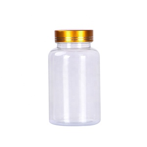 200ml 250ml 300ml round PET jar high grade plastic health care bottles cheap price pill jars from China