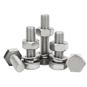 Ensemble de vis, écrous et rondelles hexagonales externes en acier inoxydable 304 M3 M20 - Product Image 4