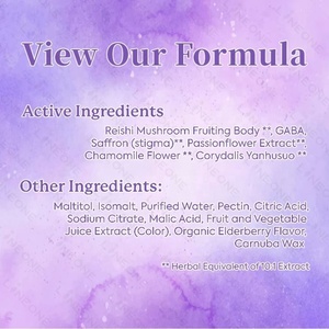 OEM Private Label Sleep Gummies With Mushroom Melatonin and L-Theanine Helps the Body Ease Into Sleep - Product Image 6