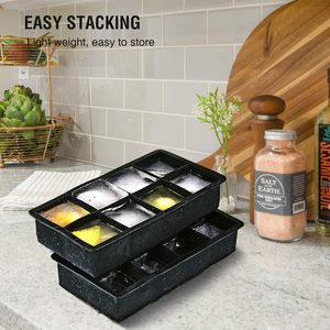 Kích Thước Lớn Thân Thiện Với Môi Tủ Đông Bằng Chứng <span class=keywords><strong>Silicone</strong></span> Vuông <span class=keywords><strong>Ice</strong></span> <span class=keywords><strong>Cube</strong></span> Khay 8 Khổng Lồ Khuôn Mẫu Cho Whiskey Cocktail Giữ Đồ Uống Tươi - Product Image 2