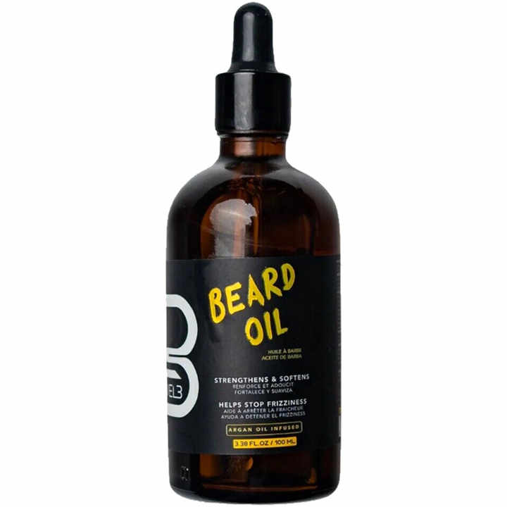 L3VEL3 Organic 100ml Beard Oil Grooming Kit with Jojoba Vitamin C Argan Oils-Moisturizing and Feature Rich