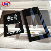 Panneau en verre tactile anti-reflet pour panneau de commande de maison intelligente, usinage CNC 2.5D personnalisé, vente en gros du fabricant