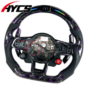 <span class=keywords><strong>Volante</strong></span> de Fibra de Carbono Forjado LED Personalizado para Volkswagen vw Serie GTI/Serie Golf 7R <span class=keywords><strong>Mk7</strong></span> <span class=keywords><strong>Mk7</strong></span>.5 <span class=keywords><strong>GLI</strong></span> con Botón de Arranque R8 - Product Image 2