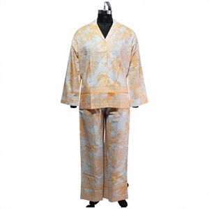 Conjunto de ropa de dormir con estampado tropical para mujer, Conjunto de pijama de lujo para vacaciones, conjunto de ropa de dormir - Product Image 4