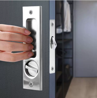 Serrures modernes pour portes de grange à mortaise, design simple, silencieuses, en bois, carrées, pour portes escamotables