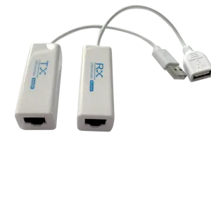 工厂价格可通过Cat5E/6连接OEM USB 2.0 RJ45 200M扩展器200M USB扩展器