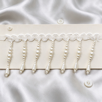 Nouvelle dentelle à franges perlées et sequins 2026 pour lingerie, maillots de bain, robes, décoration de vêtements, bikini