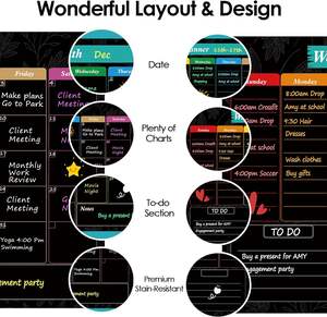Usine de gros doux auto-adhésif décoratif personnalisé <span class=keywords><strong>tableau</strong></span> magnétique calendrier hebdomadaire effaçable à sec <span class=keywords><strong>tableau</strong></span> noir - Product Image 6