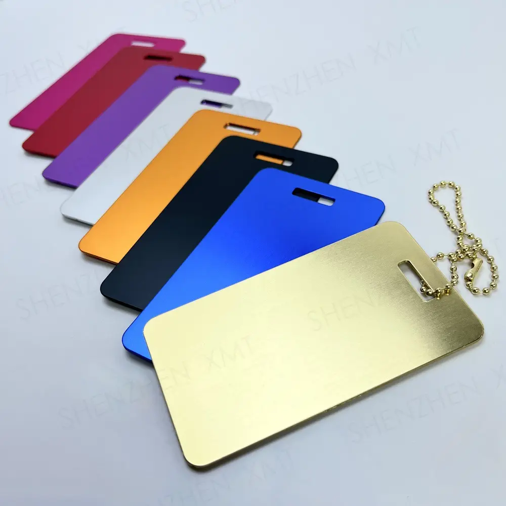 Sublimation Engraving Nameplates Business Cards Anodized Aluminum Metal Blank Satin Matt Black Rose Gold