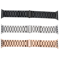 Clásico 38MM 40Mm 44Mm oro rosa oro correa de reloj hombre Metal Acero inoxidable pulsera para reloj serie 8 9